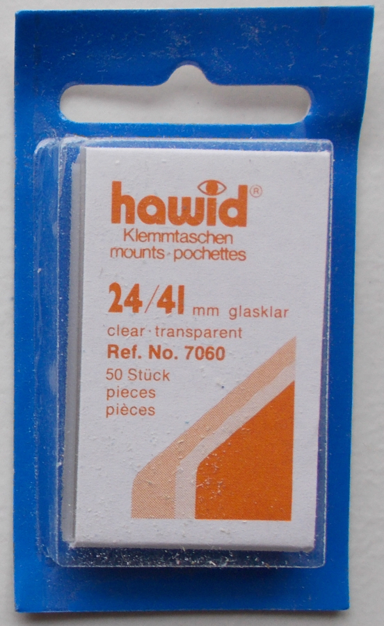 (image for) Hawid Stamp Mounts - Clear 24mm x 41mm